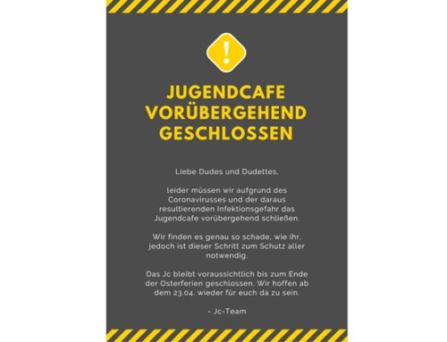 Jugendcafé bleibt vorübergehend geschlossen